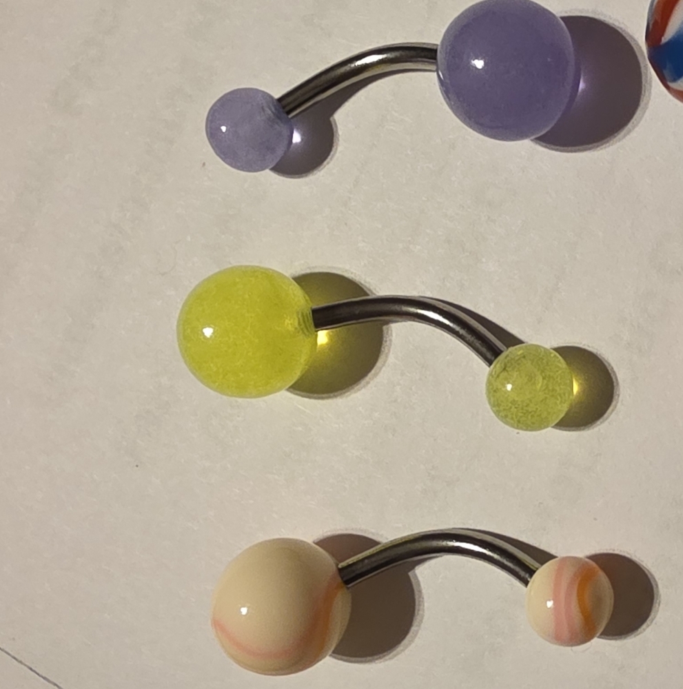 Colorful Belly Button Rings Set - Picture 3 of 3